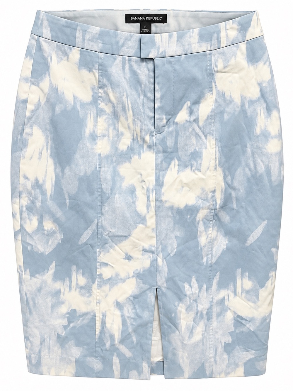 Banana Republic Women's Light Blue & White Printed Skort